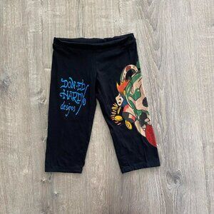Ed hardy bedazzled capri leggings
